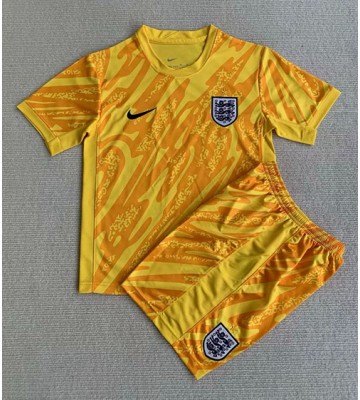 Inglaterra Portero Primera Equipación Niños Eurocopa 2024 Manga Corta (+ Pantalones cortos)